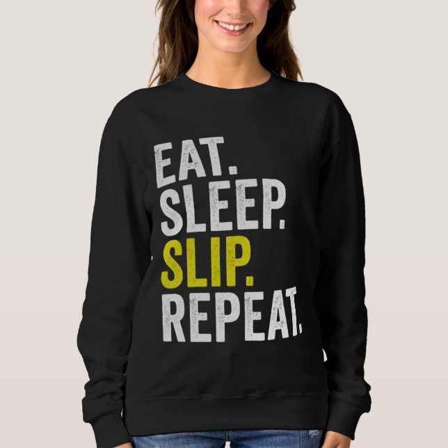 Eat Sleep Slip Repeat Cricket Sweatshirt (Front)