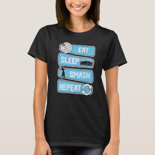 Eat Sleep Smash Repeat Badminton T-Shirt