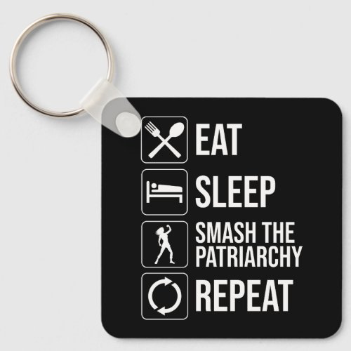 Eat Sleep Smash The Patriarchy Repeat Keychain