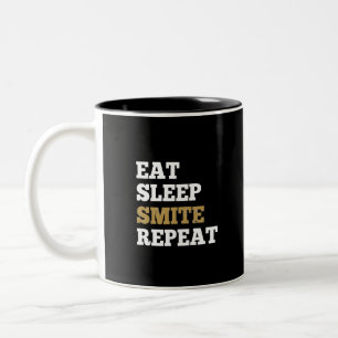 Eat Sleep Smite Repeat - Design for RPG Two-Tone Coffee Mug