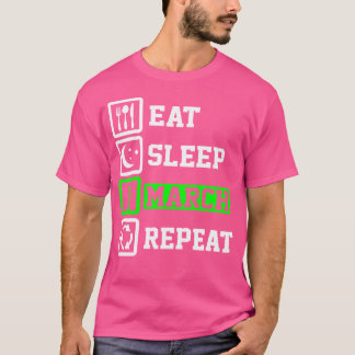 Eat Sleep Snare Drum Repeat Funny Snare Drum T-Shirt