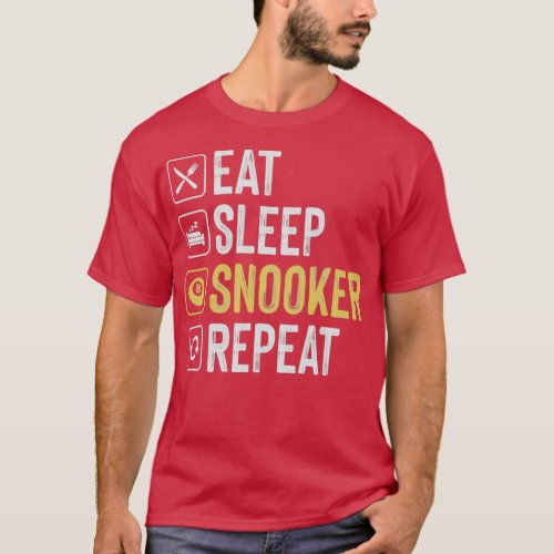 Eat Sleep Snooker Repeat Classic TShirt 2