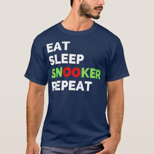 Eat Sleep Snooker Repeat T_Shirt