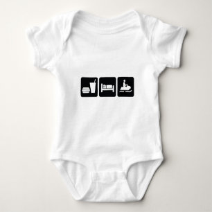 Eat Sleep Snowmobile Baby Bodysuit