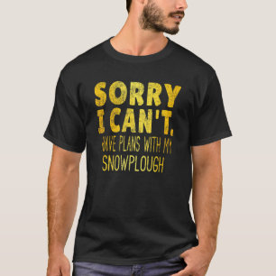Eat Sleep Snowplough Repeat Gold Text Snow Plow T T-Shirt