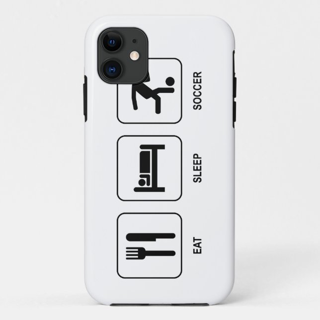 Eat Sleep Soccer Case-Mate iPhone Case (Back)