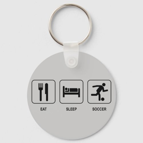 Eat Sleep Soccer Keychain