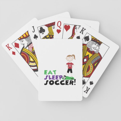 Eat Sleep Soccer Poker Cards