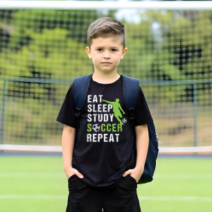 Eat Sleep Soccer Repeat Boy Student Soccer Player T-Shirt