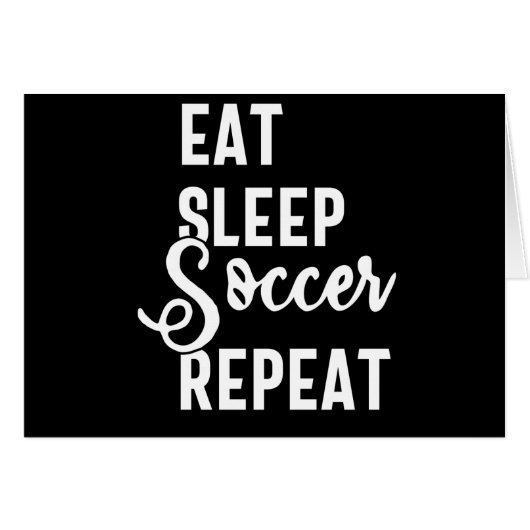 eat sleep soccer repeat cards (Front Horizontal)