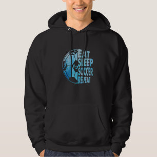 Eat Sleep Soccer Repeat For Youth Girls Kids Boys Hoodie