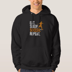 Eat Sleep Soccer Repeat Futbol Fußball Goal Keeper Hoodie