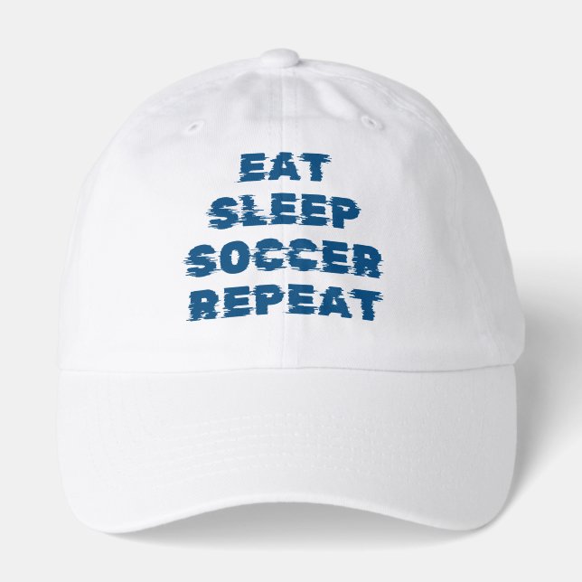 eat sleep soccer repeat  hat (Front)