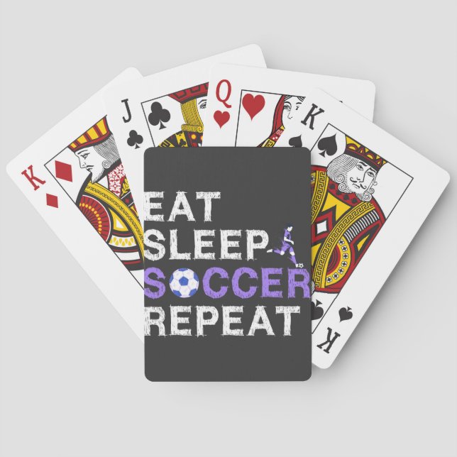 Eat+Sleep+soccer+Repeat Poker Cards (Back)