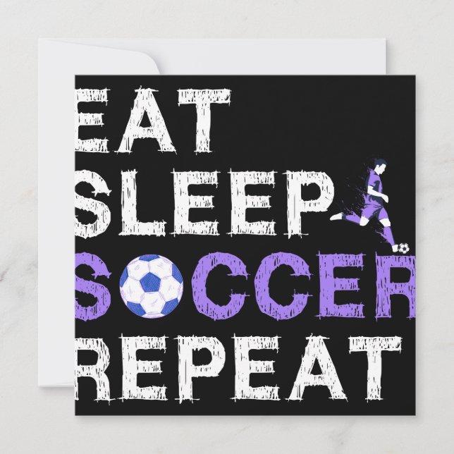 Eat Sleep Soccer Repeat Shirt Cool Sport Player Save The Date (Front)