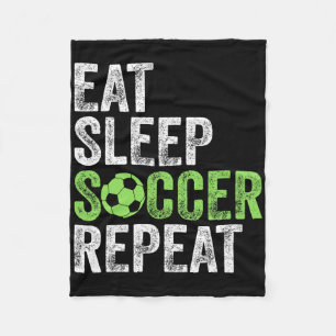 Eat Sleep Soccer Repeat Shirt Cool Sport Player Vi Fleece Blanket