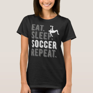 Eat Sleep Soccer Repeat Soccer Graphic Men Boys K T-Shirt
