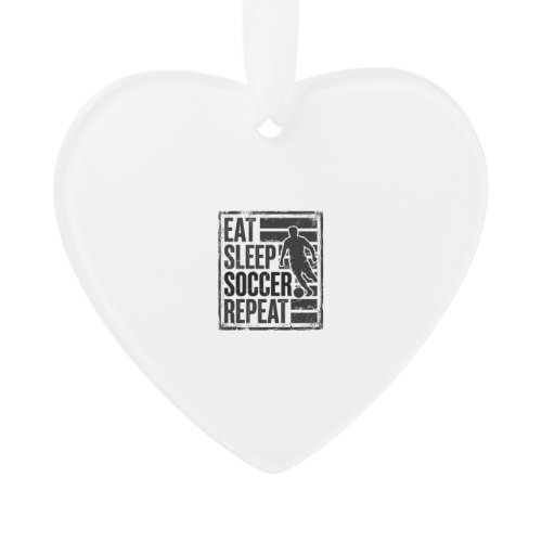 Eat Sleep Soccer Repeat Vintage Player Shirt Desig Ornament