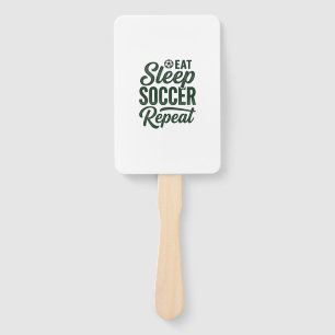 Eat Sleep Soccer Repeat Vintage Shirt Design_1 Hand Fan
