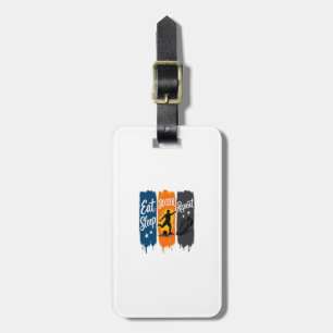 Eat Sleep Soccer Repeat Vintage Soccer Shirt Desig Luggage Tag