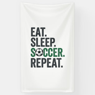 Eat Sleep Soccer Repeat Vintage T-Shirt Design_1 Banner