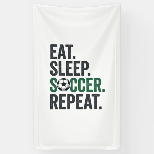 Eat Sleep Soccer Repeat Vintage T-Shirt Design_1 Banner