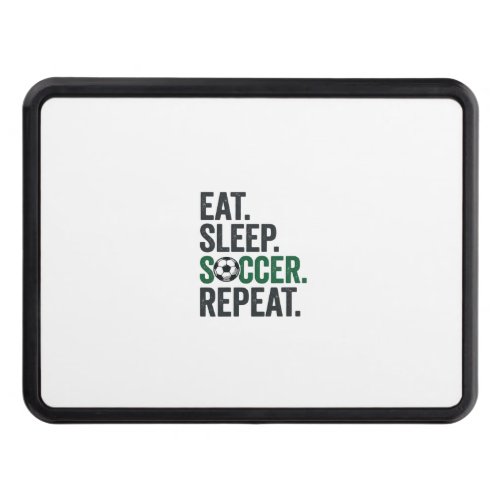 Eat Sleep Soccer Repeat Vintage T-Shirt Design_1 Hitch Cover