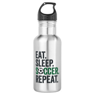 Eat Sleep Soccer Repeat Vintage T-Shirt Design_1 Stainless Steel Water Bottle