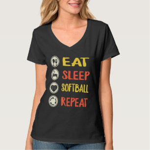 Eat Sleep Softball Repeat Softball Coach Mom Sport T-Shirt