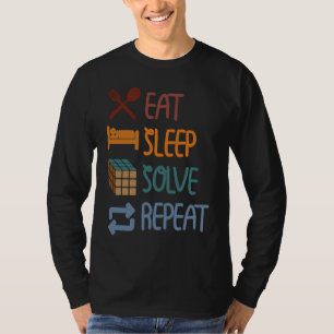 Eat Sleep Solve Repeat Solve Cube Puzzle Fun 2 T-Shirt