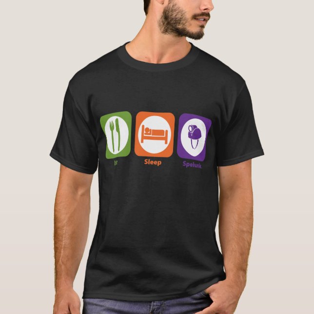 Eat Sleep Spelunk T-Shirt (Front)