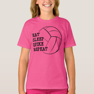 Eat Sleep Spike Repeat Volleyball Raglan Shirt