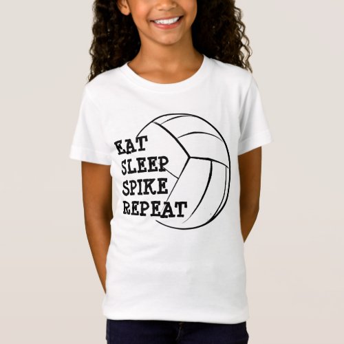 Eat Sleep Spike Repeat Volleyball Shirt