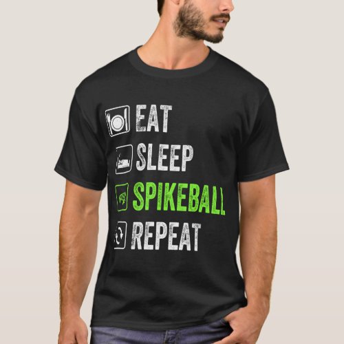 Eat Sleep spikeball Repeat retro vintage design T_Shirt