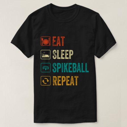 Eat Sleep spikeball Repeat retro vintage design T_Shirt