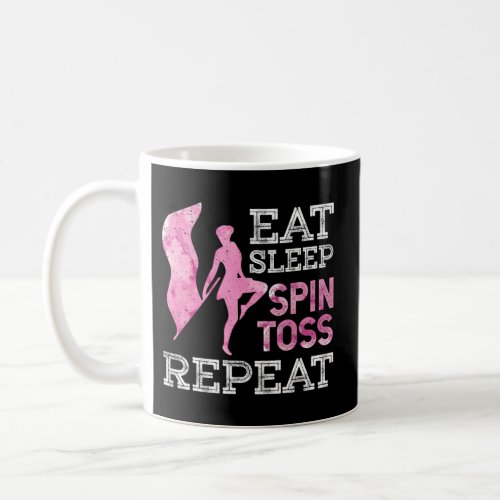 Eat Sleep Spin Toss Repeat Color Guard Winter Marc Coffee Mug