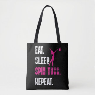 Eat Sleep Spin Toss Repeat Flag Color Guard Tote Bag