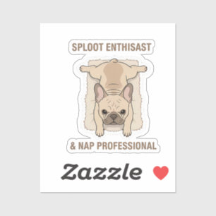 Eat Sleep Sploot Funny French Bulldog Design Sticker
