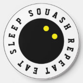 Eat Sleep Squash Repeat custom wireless charger (Front)
