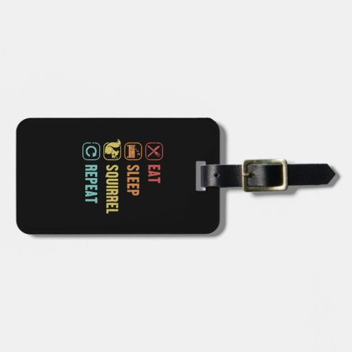 Eat Sleep Squirrel Repeat Eastern Gray Japanese Fo Luggage Tag