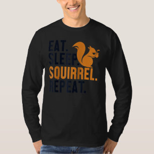 Eat Sleep Squirrel Repeat Fox Eastern Gray Japanes T-Shirt