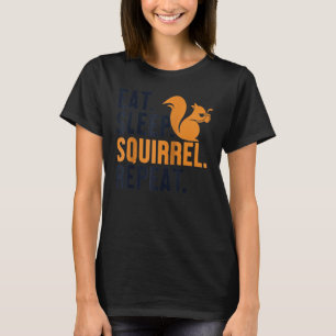 Eat Sleep Squirrel Repeat Fox Eastern Gray Japanes T-Shirt