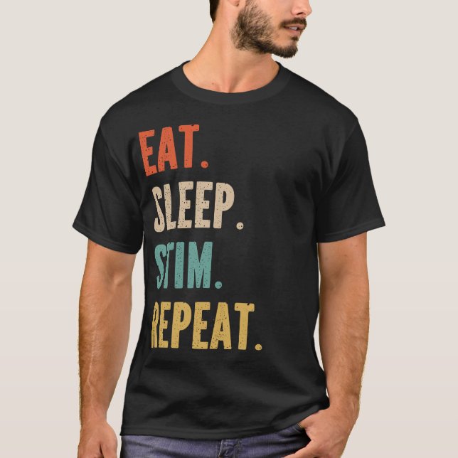 Eat. Sleep. Stim. Repeat. - neurodiversity tee (Front)