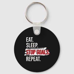 Eat Sleep Stop Goals Repeat - Field Hockey Player  Keychain
