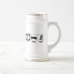 eat sleep style beer stein