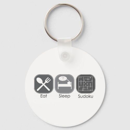 Eat Sleep Sudoku Copy Keychain