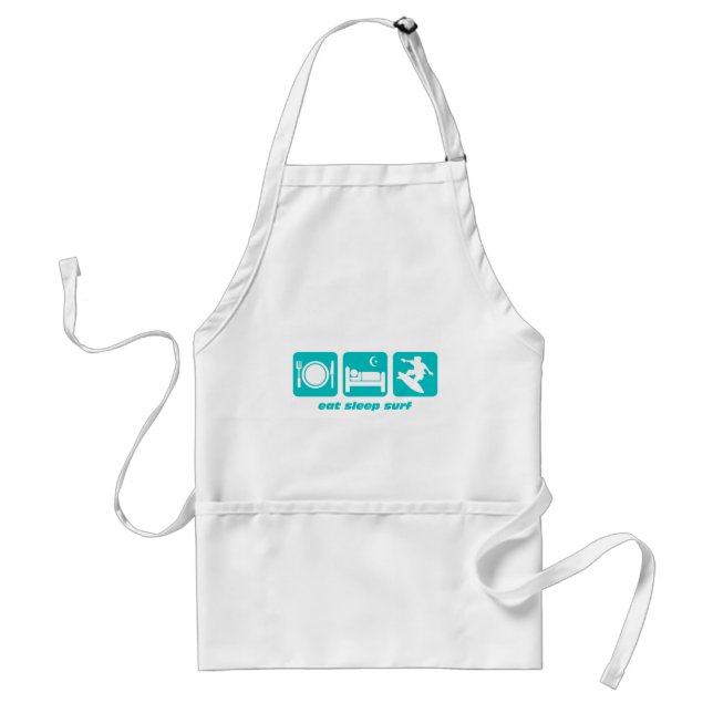 Eat sleep surf adult apron (Front)
