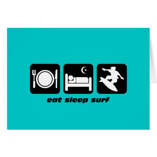 Eat sleep surf cards (Front Horizontal)