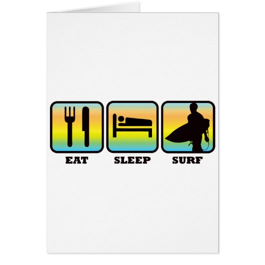 Eat, Sleep, Surf Cards (Front)