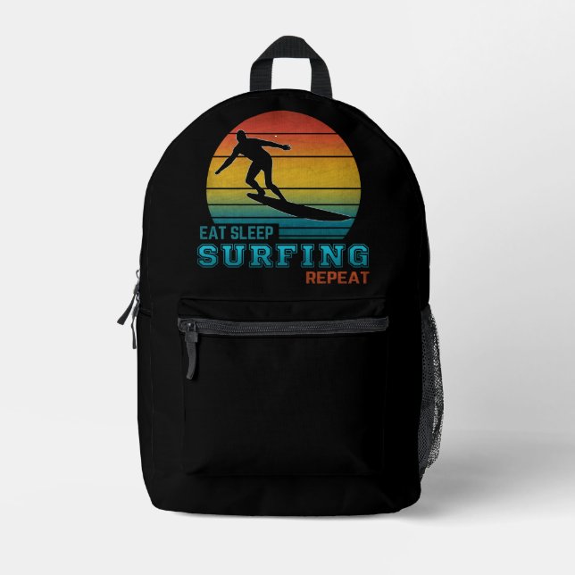 Eat Sleep Surfing Repeat Port Authority® Backpack (Front)